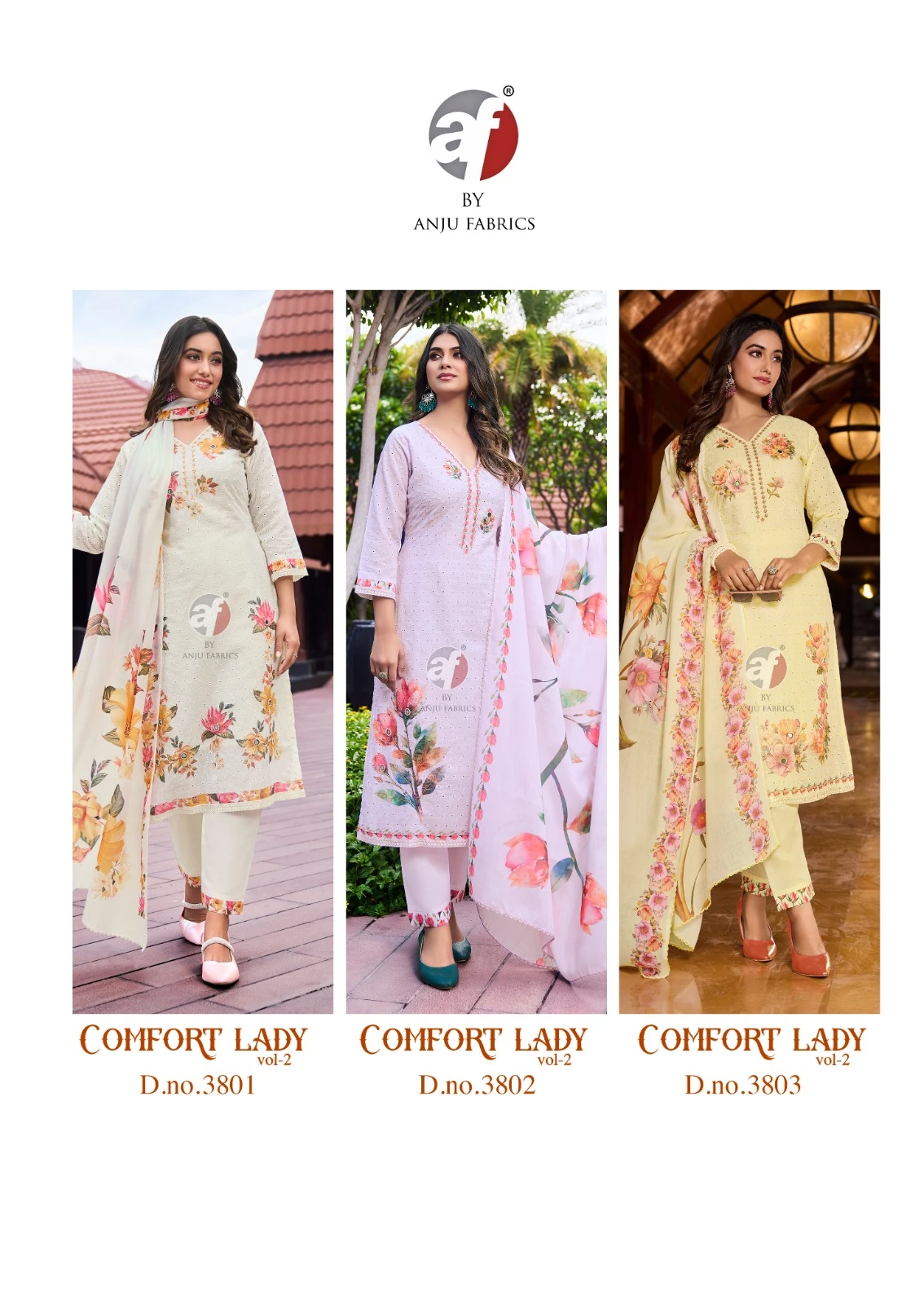 Anju Fabric Comfort Lady Vol 2 Cotton Wholesale Readymade Salwar Suit Catalog — Wholesale Salwar Suits, Anju fabric wholesale from Surat — view 8